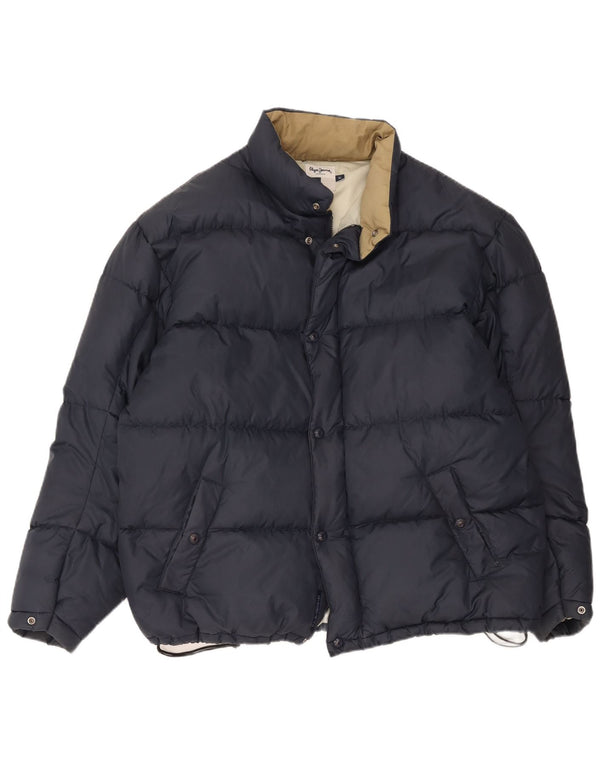 PEPE Jeans Giacca imbottita da uomo UK 42 XL Nylon blu navy