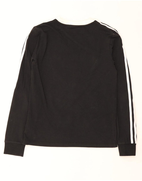 Top Adidas da donna a manica lunga UK 8 Small in cotone nero
