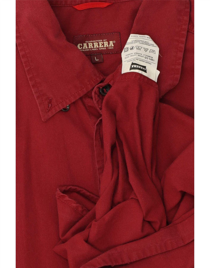 Camicia Carrera Uomo Large Borgogna Cotone