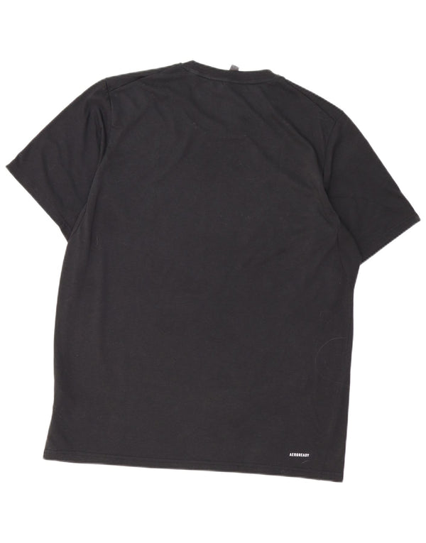 T-shirt ADIDAS Aeroready da uomo grande in cotone nero