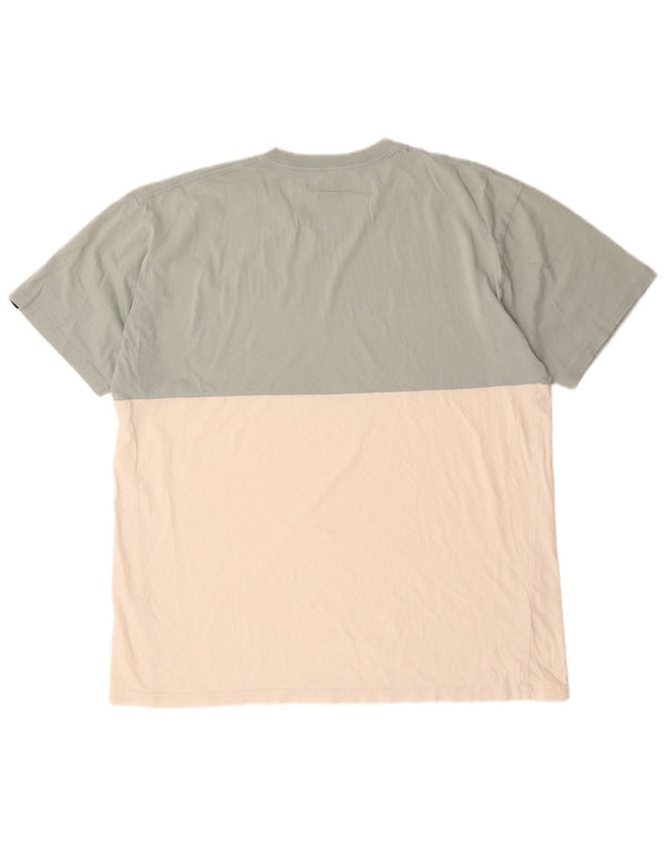 T-shirt da uomo Vans Top XL in cotone color block verde