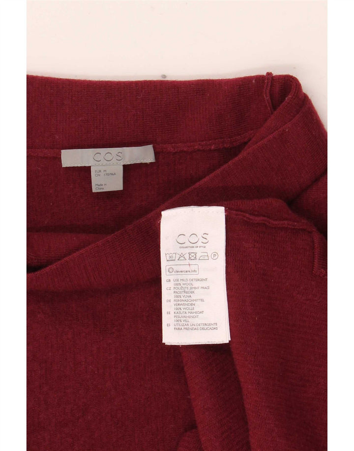 Maglione da donna corto con collo alto Cos da donna UK 14 Lana bordeaux medio