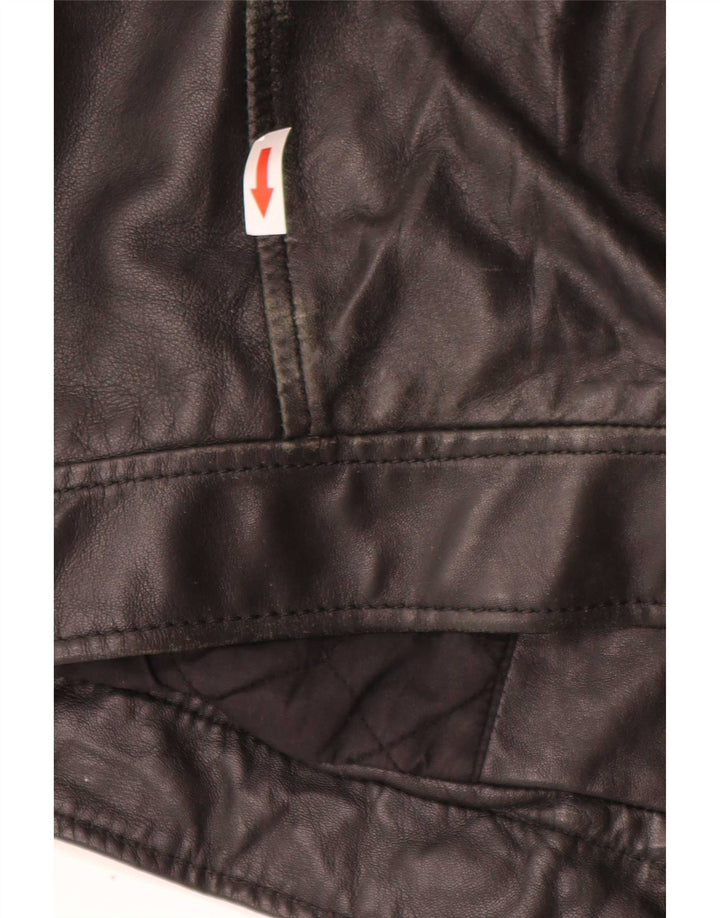 Giacca in pelle da uomo In Extenso UK 44 2XL Nera