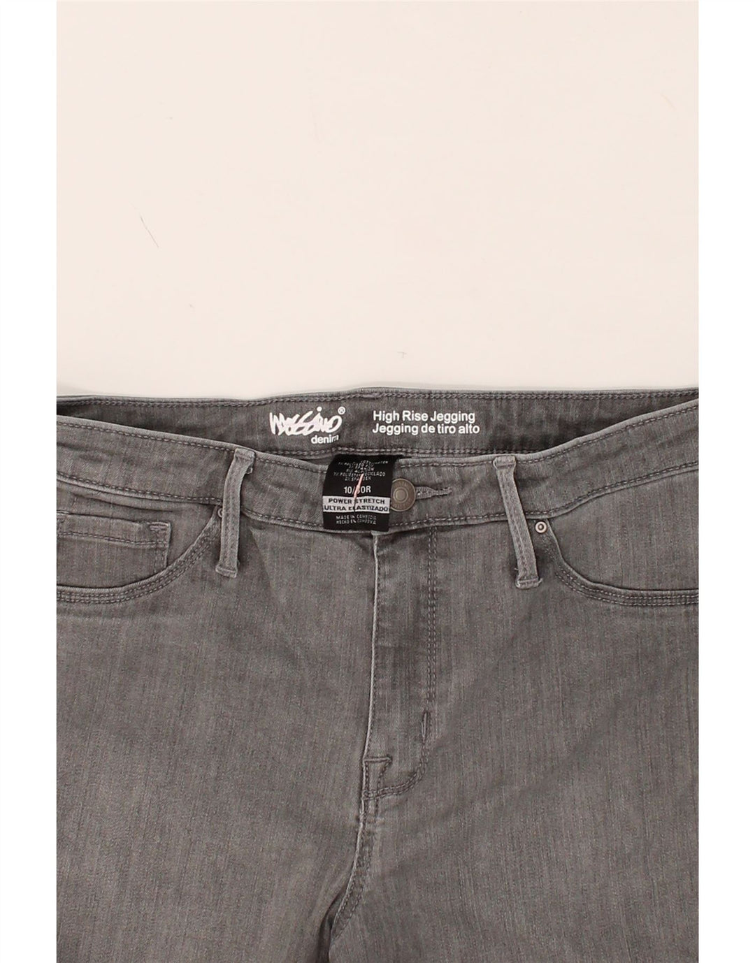 MOSSIMO Womens High Rise Jegging Jeans US 10 Medium W29 L27 Grey Cotton Vintage Mossimo and Second-Hand Mossimo from Messina Hembry 