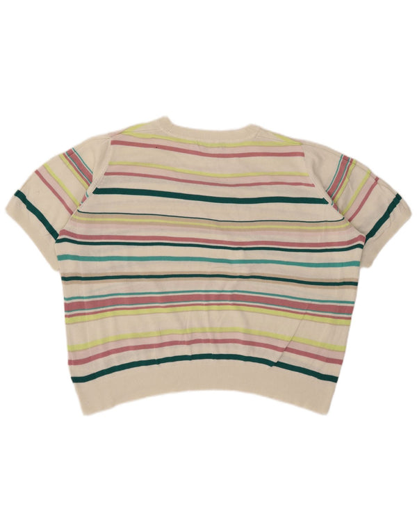 Marks & Spencer Maglione corto con scollo a barca da donna UK 24 4XL Multicolore