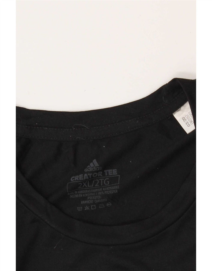 Adidas Uomo Graphic Top Manica Lunga 2XL Nero Poliestere