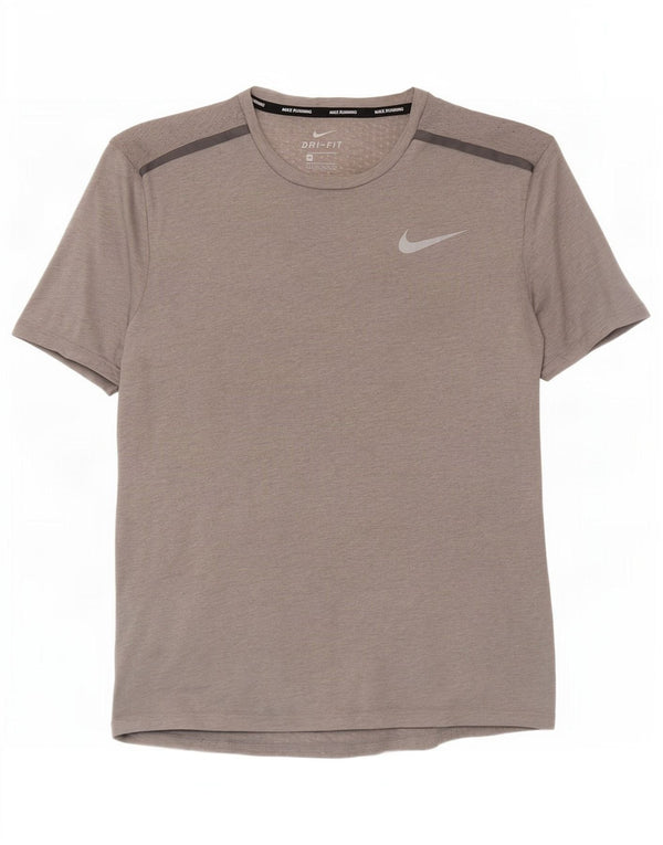 T-shirt Nike Dri Fit da uomo, top in poliestere grigio medio