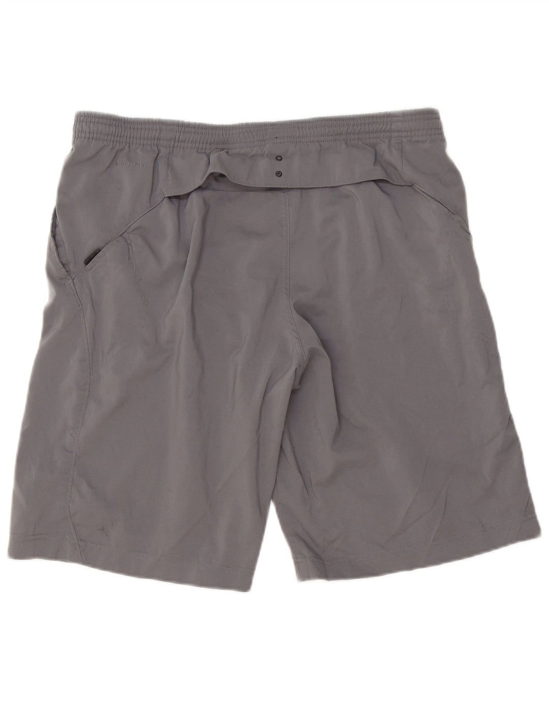 Pantaloncini sportivi NIKE Dri Fit da uomo, grandi, in poliestere grigio