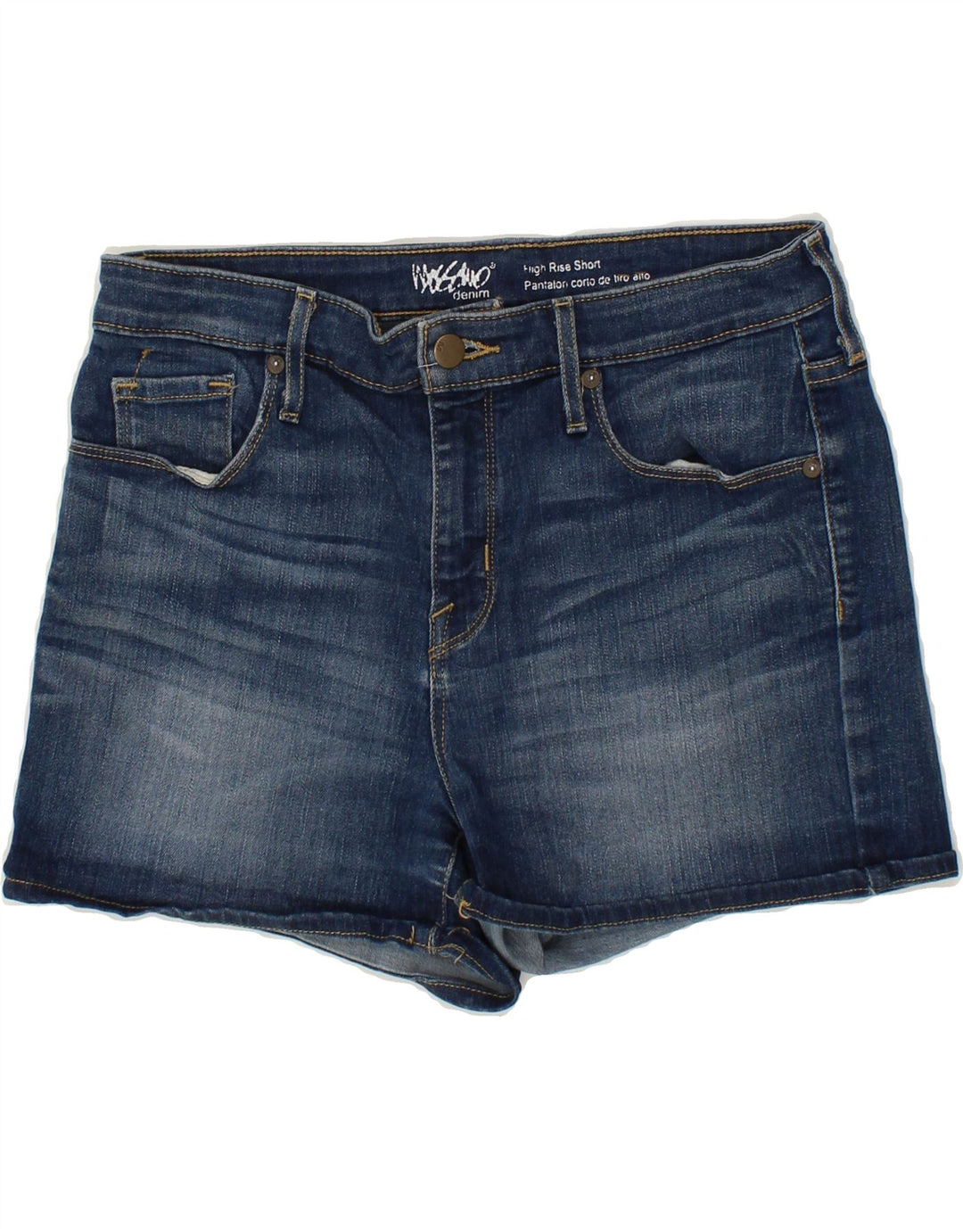 MOSSIMO Womens Pantalone High Waist Denim Shorts US 10 Large W30 Blue Vintage Mossimo and Second-Hand Mossimo from Messina Hembry 