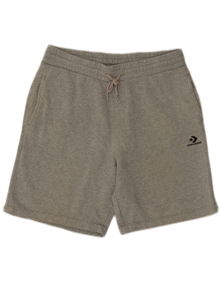 Pantaloncini sportivi da uomo Converse grandi in cotone chiazzato grigio