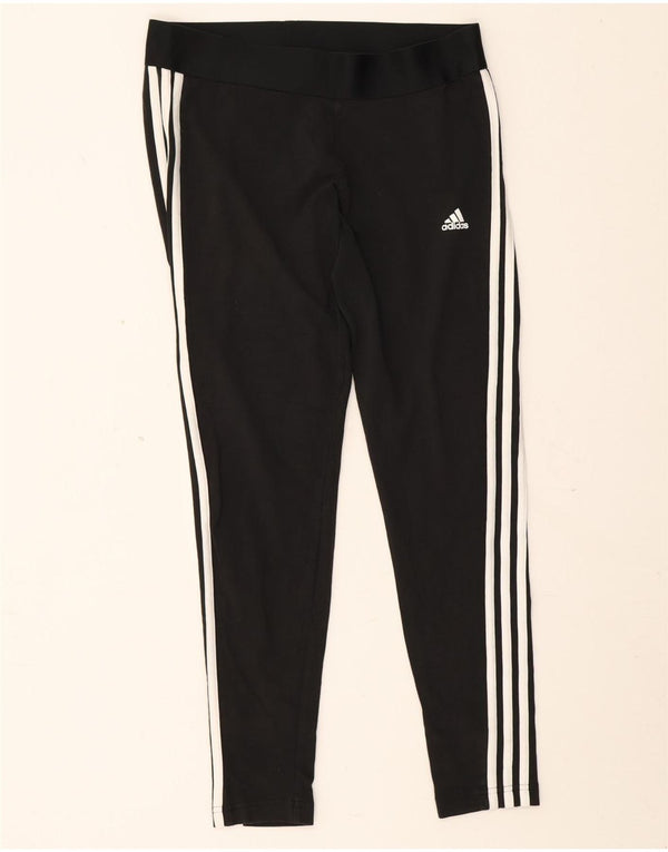 Leggings Adidas Donna UK 16/18 Large Nero Cotone