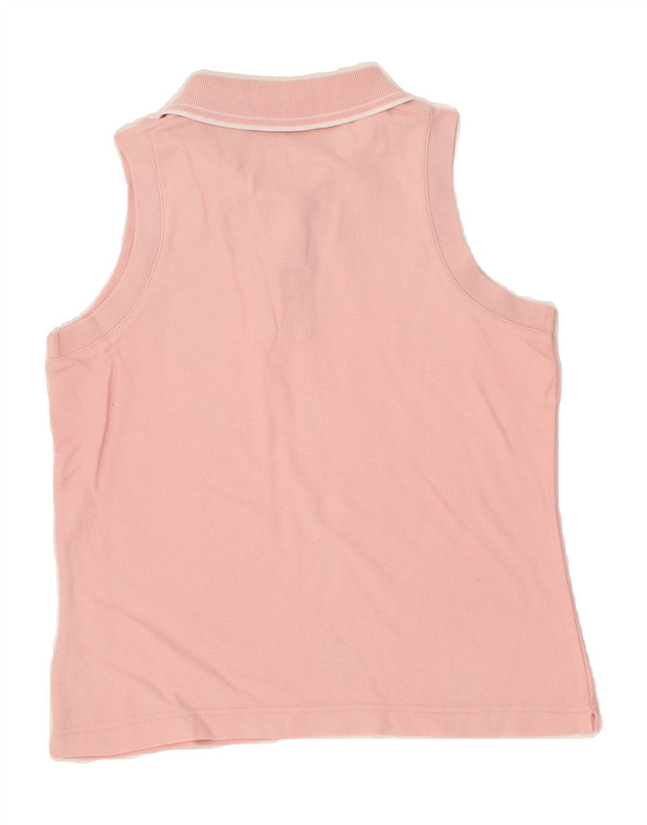 FILA Womens Sleeveless Polo Shirt IT 42 Medium Pink Cotton Vintage Fila and Second-Hand Fila from Messina Hembry 
