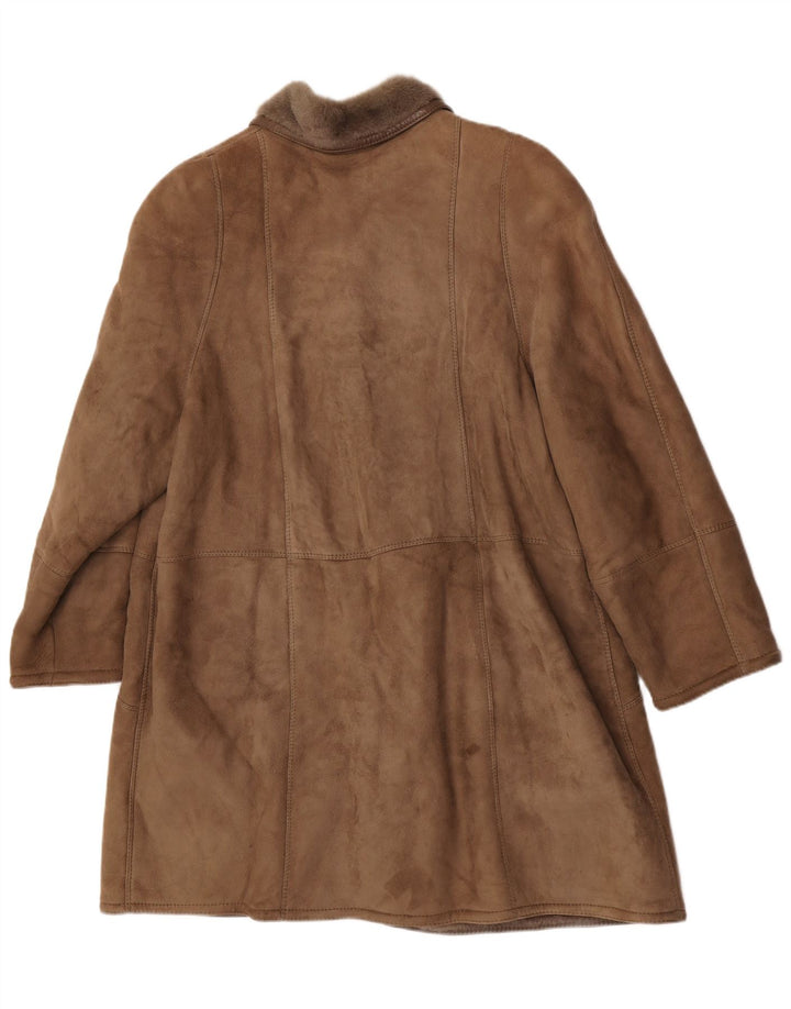 Cappotto in shearling oversize da donna Skinni IT 50 XL Shearling marrone