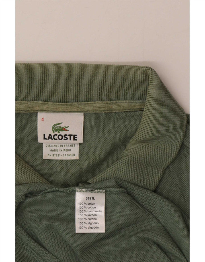 Polo da uomo Lacoste taglia 4 in cotone verde medio
