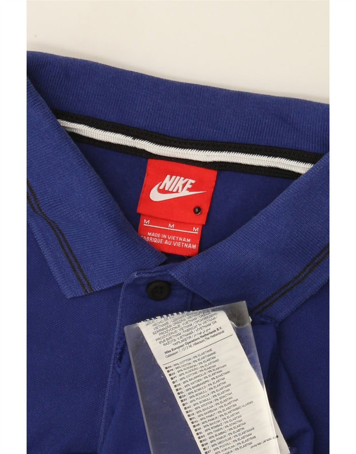 Polo Nike da uomo in cotone blu medio