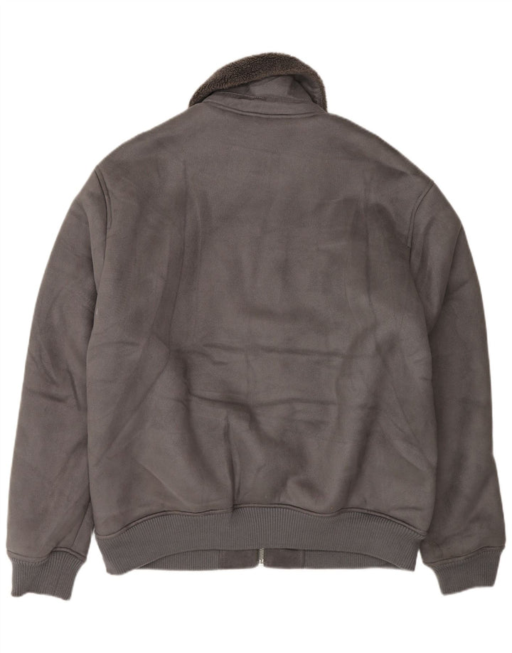 Giacca Sherpa da uomo Zara UK 42 XL Poliestere grigio