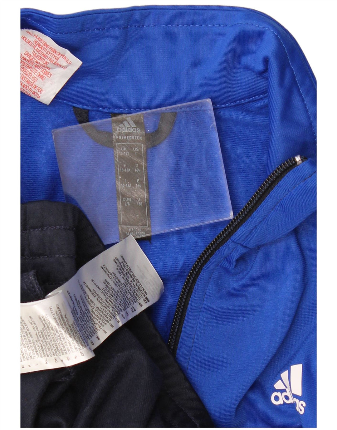 Giacca superiore della tuta da ragazzo ADIDAS 13-14 anni Blu navy Colourblock