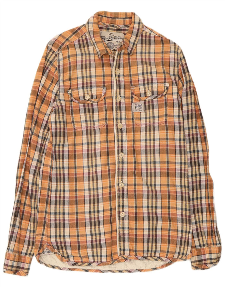 Camicia da uomo in flanella Superdry, cotone a quadri multicolore grande
