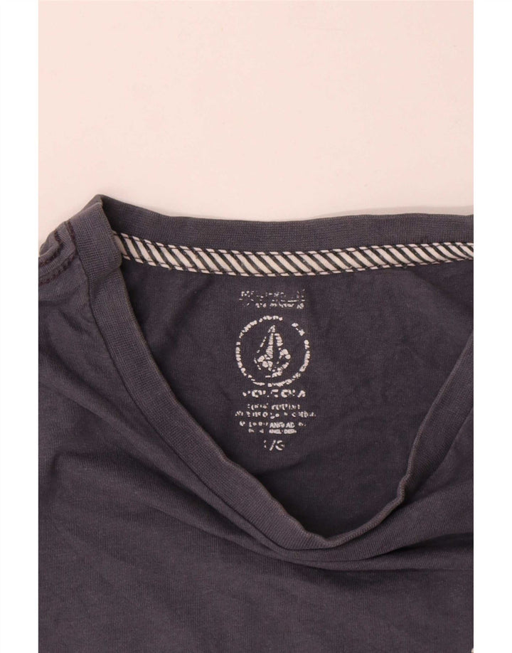 T-shirt grafica da uomo Volcom Top grande in cotone blu navy