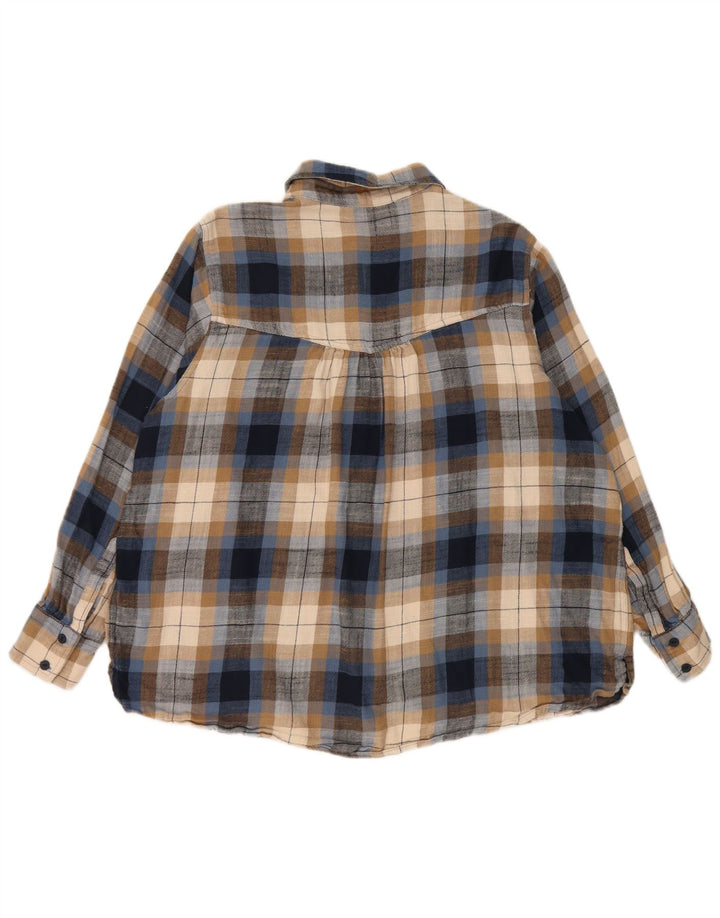 Camicia in flanella da donna Marks & Spencer UK 18 XL Cotone a quadri multicolore