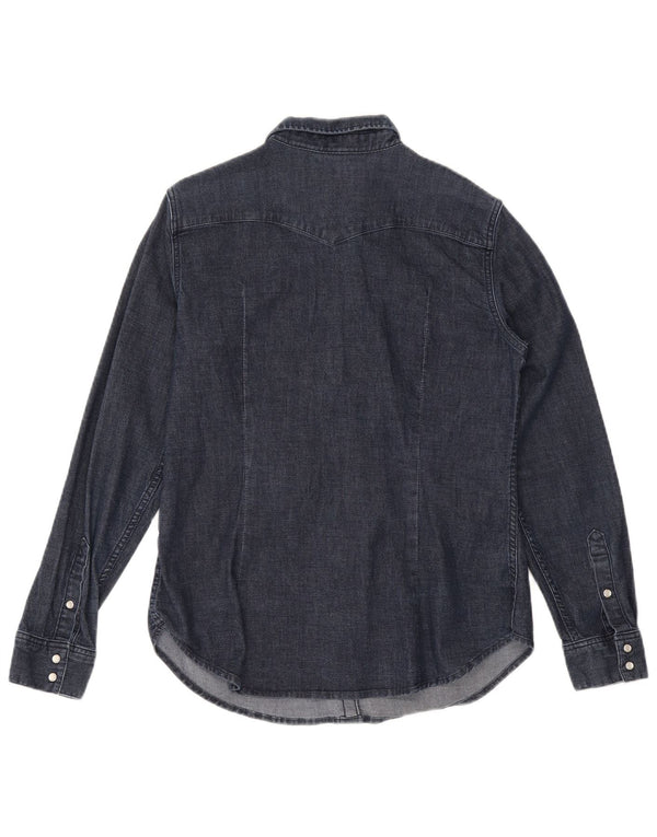 Levi's Camicia in denim su misura da donna UK 16 Large in cotone blu navy