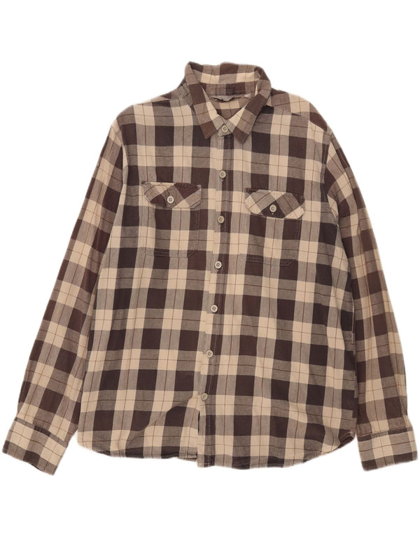 Camicia in flanella da uomo Mountain Warehouse 2XL Cotone a quadri marrone
