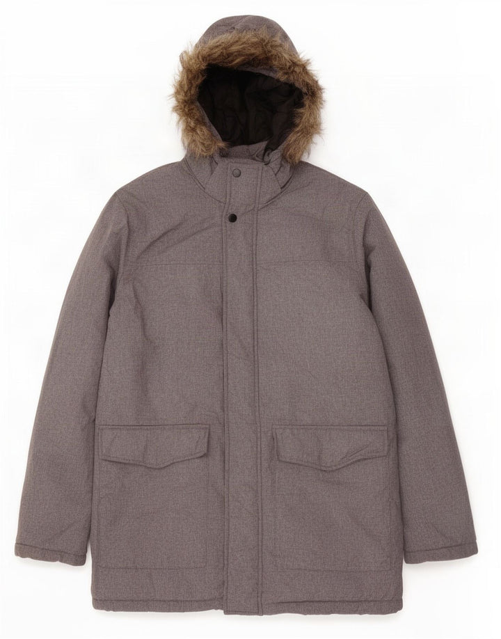 Giacca Parka con cappuccio da uomo Jack & Jones UK 38 Grigio medio