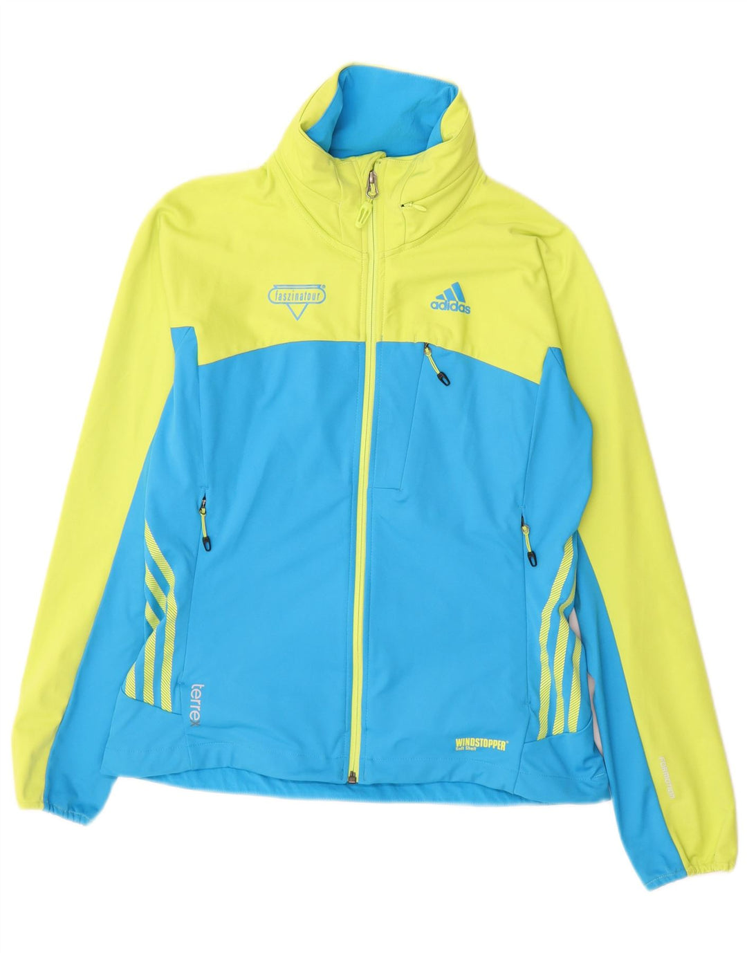 Giacca da tuta da donna Adidas Terrex UK 10 Small Green Colourblock