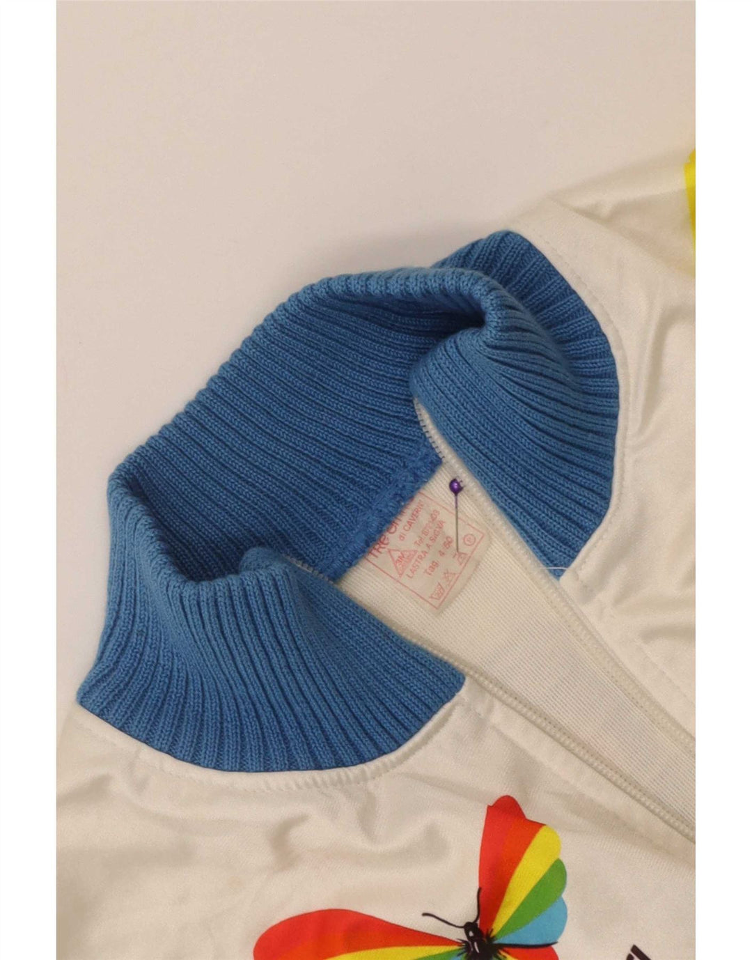 Giacca da ginnastica vintage da uomo con grafica IT 50 Colorblock blu medio