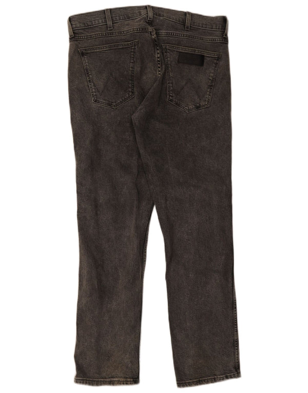 Jeans dritti da uomo Wrangler Greensboro W35 L32 cotone grigio