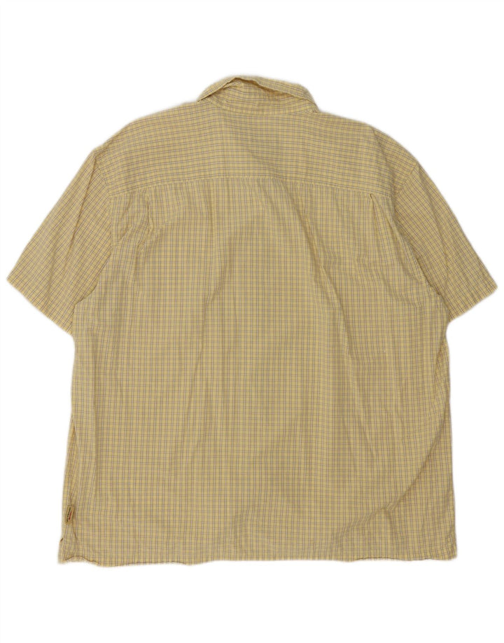 Camicia a maniche corte da uomo Levi's XL in cotone a quadretti giallo