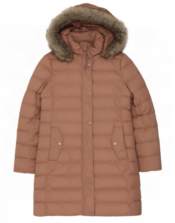 Cappotto imbottito con cappuccio da donna Tommy Hilfiger UK 14 grande poliestere rosa