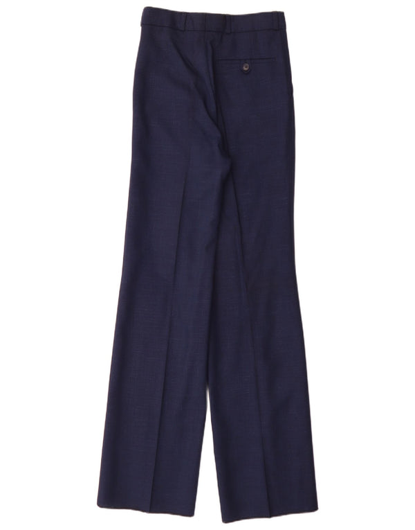 Pantaloni da abito vintage da uomo con pegging W25 L35 blu navy