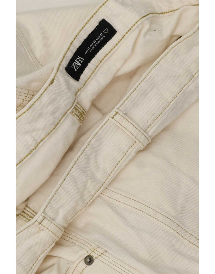 Jeans dritti cargo da uomo Zara EU 42 Large W32 L30 Beige