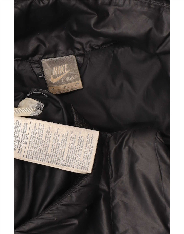 Gilet imbottito con cappuccio da donna Nike UK 14 medio nylon nero