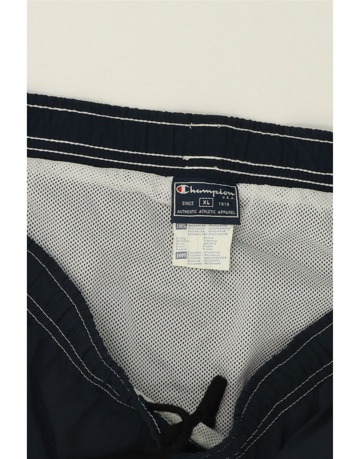 CHAMPION Mens Swimming Shorts XL  Navy Blue Polyester Vintage Champion and Second-Hand Champion from Messina Hembry 