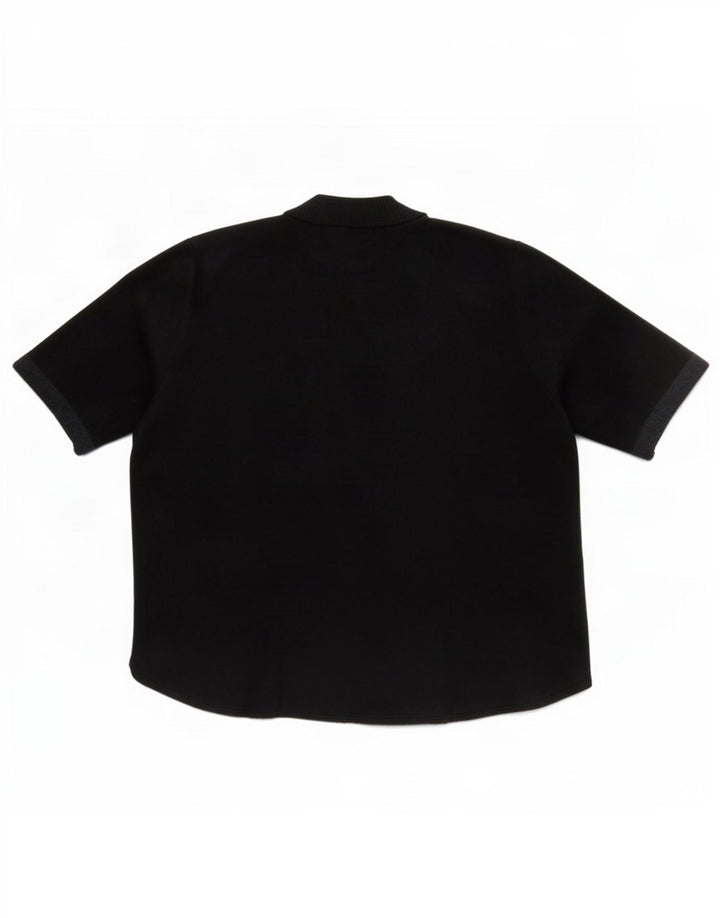Top corto a maniche corte da donna Zara UK 10 piccolo nero