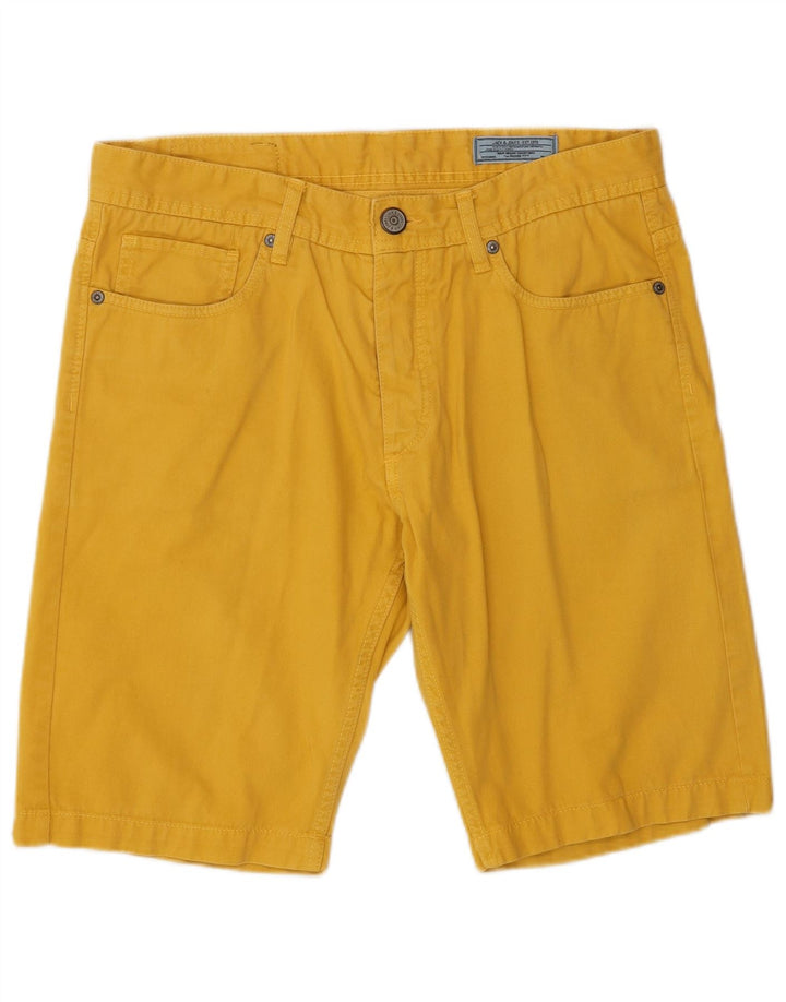 Pantaloncini casual da uomo Jack & Jones medi W32 in cotone giallo