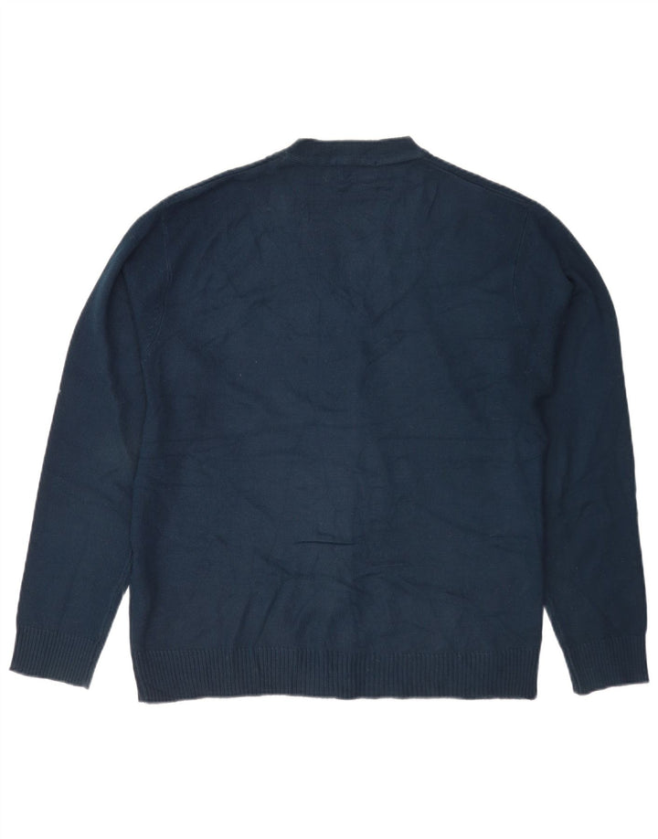 Maglione cardigan da uomo Pierre Cardin medio blu navy acrilico