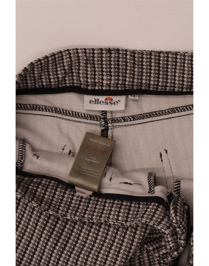 Pantaloni casual slim da donna Ellesse medi W30 L28 viscosa pied de poule grigia