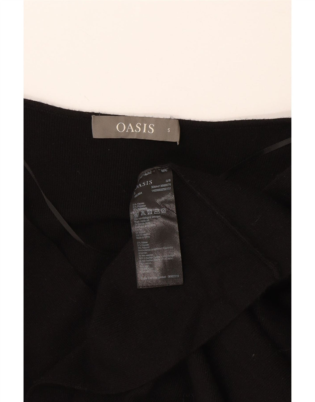 Abito maglione da donna Oasis UK 10 piccolo in viscosa nera