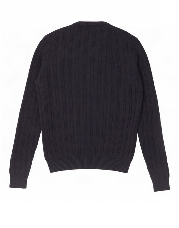 Farah Mens Crew Neck Jumper Sweater Small Navy Blue Cotton