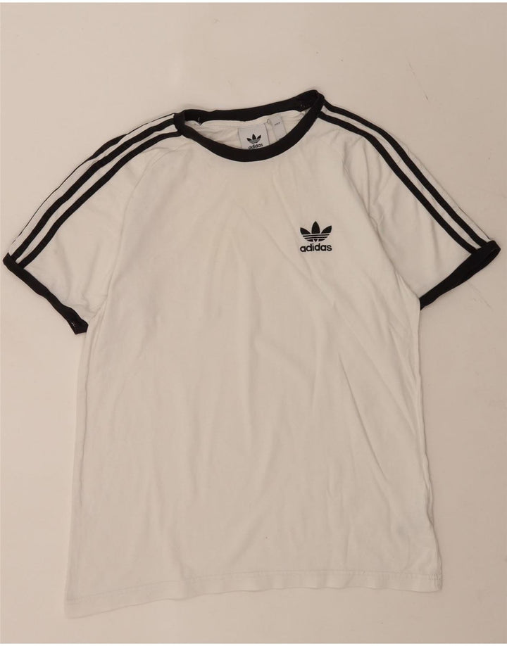 T-shirt da uomo Adidas Top in cotone bianco medio
