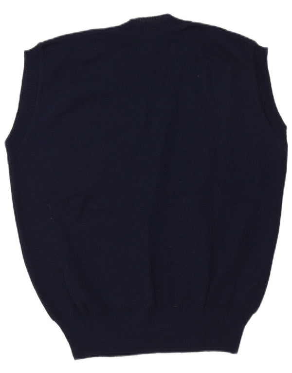 Canottiera vintage da uomo EU 50 media blu navy in poliacrilico