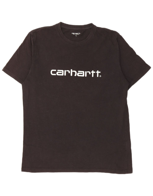 T-shirt grafica da uomo Carhartt Top grande in cotone nero