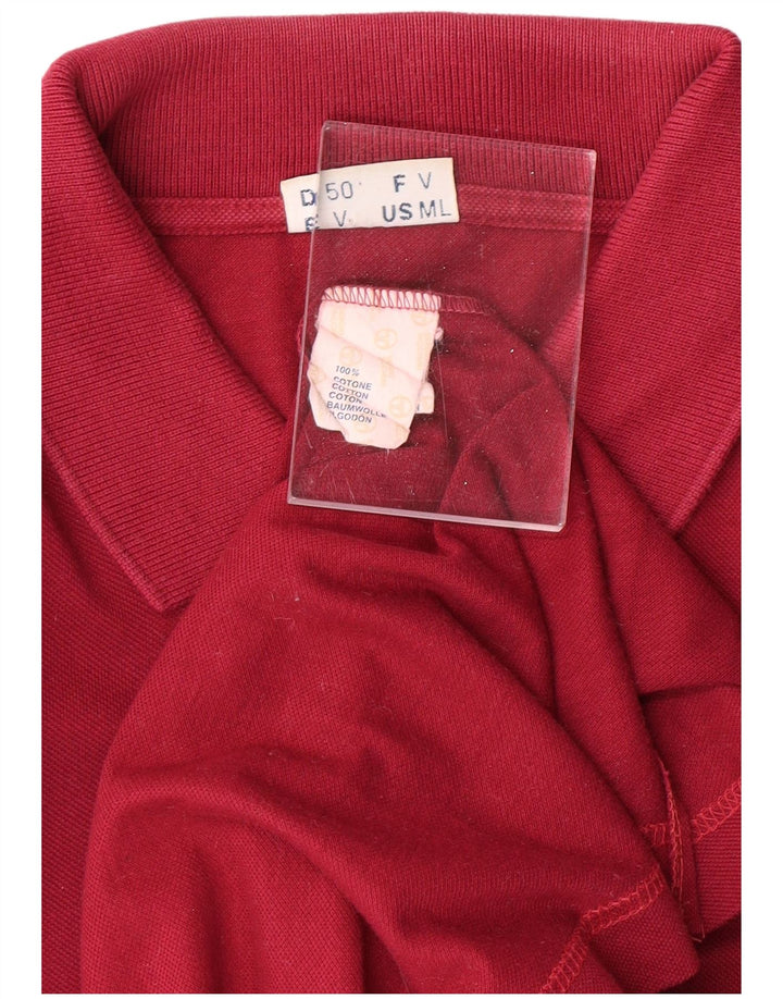 SERGIO TACCHINI Polo da uomo a manica lunga in cotone bordeaux medio