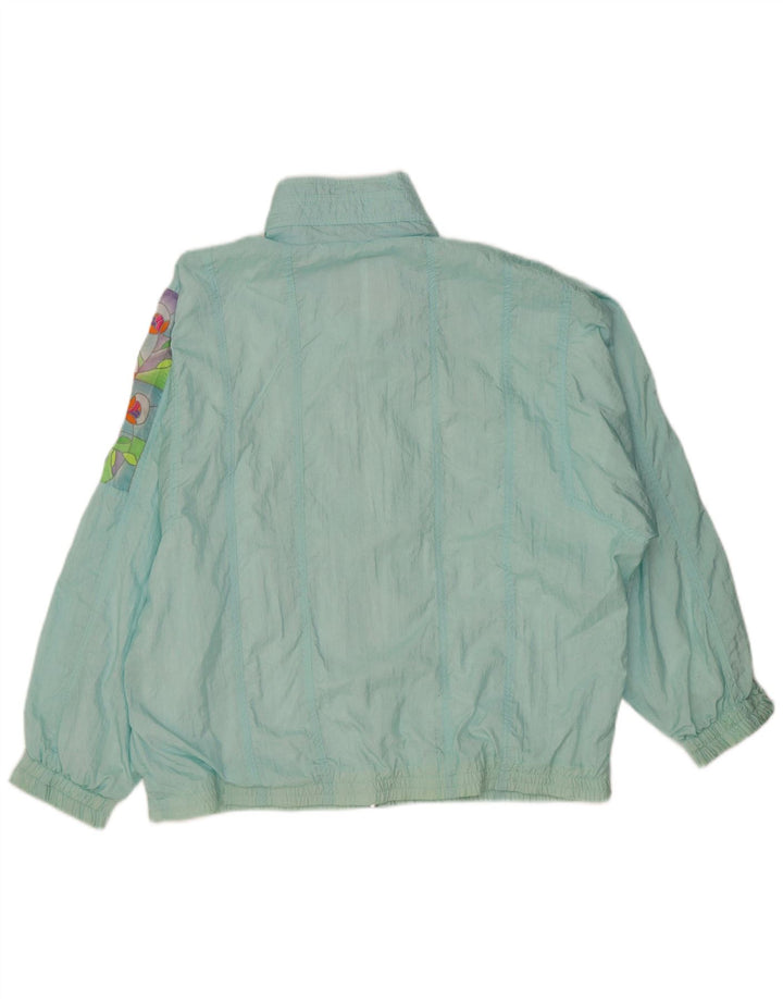 Giacca da tuta oversize da donna Diadora UK 14 Blu medio floreale