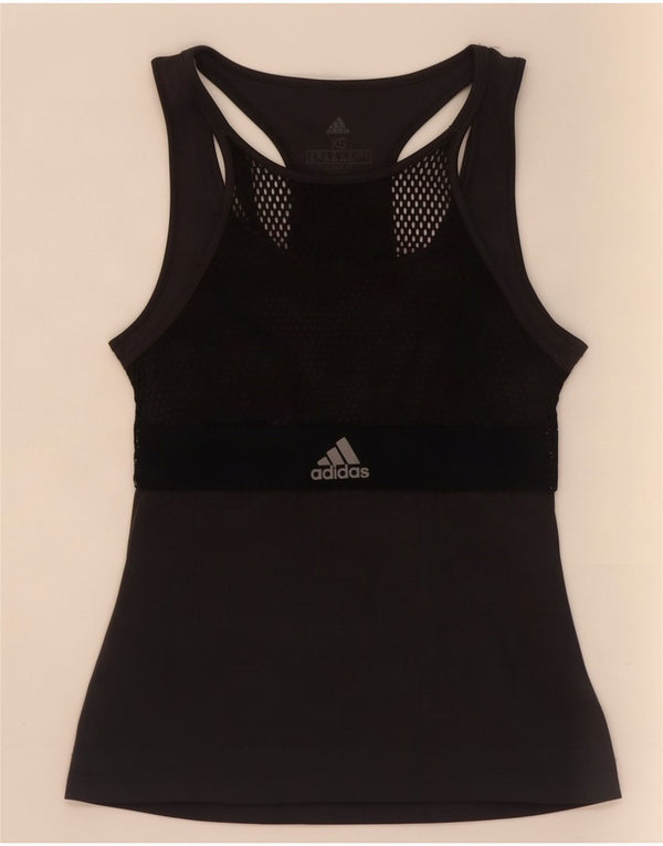 Canotta Adidas Climalite da donna UK 4/6 XS poliestere nero