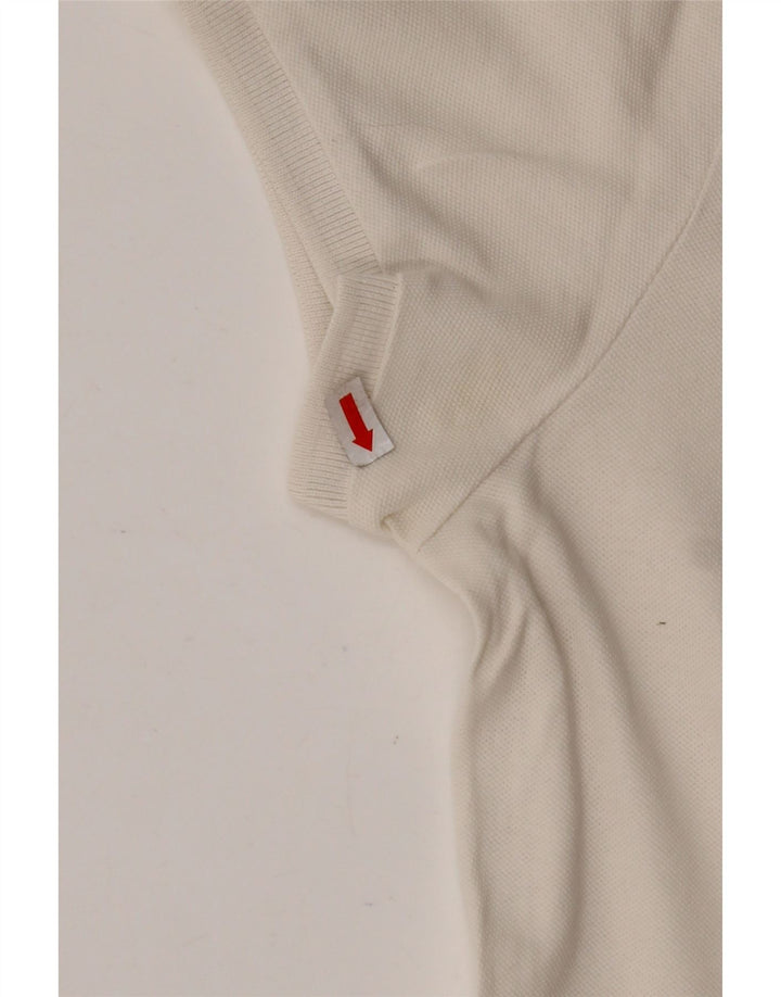 TOMMY HILFIGER Polo da donna UK 12 cotone bianco medio