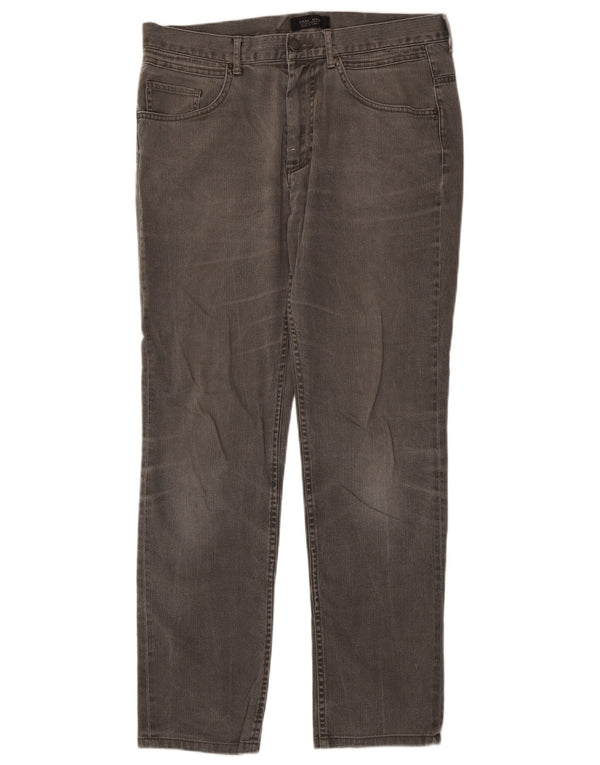 Jeans dritti da uomo Zara EU 42 Large W32 L31 Cotone grigio